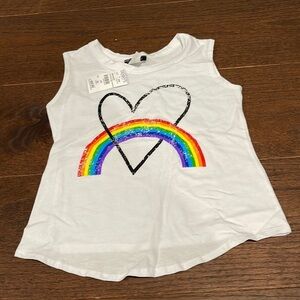 NWT Miss Popular White Girls Tank Top Size 6x